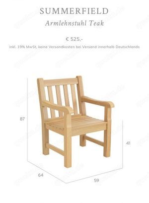 GARPA Gartentisch & 4 Gartenstühle Bild 5