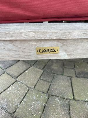Garpa Eaton 6 Stühle mit Lehne und Sitzkissen rot + Tisch Norfol Bild 2