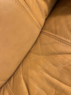 Danish Eames Inspired Leather Recliner Lounge Chair w Ottoman for Stouby Bild 9