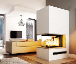 Kaminbausatz  PURE EXTRA Volcano 3PLUh 11KW Panorama U Kamin U-Form Ofen Neu Hajduk LDF-Kamine
