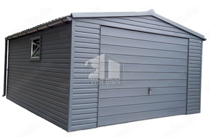 Blechgarage 5x6m Fertiggarage Stahlgarage Anthrazit Transport + Aufbau gratis ID164 