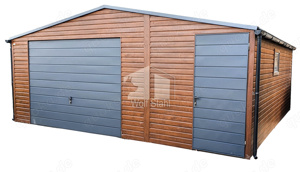  Blechgarage 6x5,8m Fertiggarage Stahlgarage  Holzoptik Individuelle Projekte ID167 