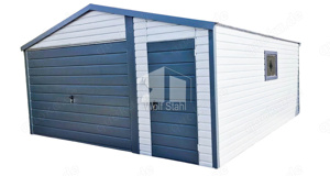 Blechgarage 5x6m Fertiggarage Stahlgarage Schwingtor Transport + Aufbau gratis ID205