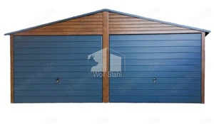 Blechgarage 6x5,5m Fertiggarage Stahlgarage Holzoptik Lieferung und Montage kostenlos ID208