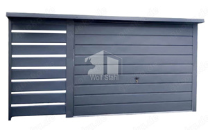  Blechgarage 3x5m Metallgarage Carport und Garage - Überdachung  Anthrazit Hohe Qualität ID390