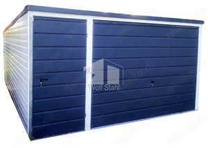  Blechgarage 4x5m Fertiggarage Stahlgarage Weiß Anthrazit Individuelle Projekte ID393