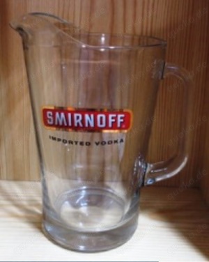 großer "Smirnoff" Glaskrug