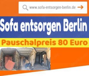 Sofa heute entsorgen pauschal 80 Euro - schnelle Hilfe zum Pauschal Angebot. 
