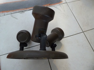 Deckenleuchte 3 Strahler braun, einstellbar, 28 cm Durchmesser