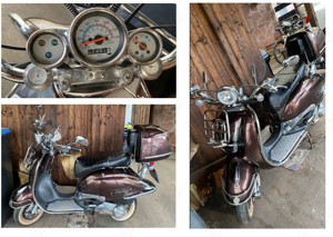 Retro Roller 125 ccm Edition Ausstattung + 2 Helme+ Regenanzug+ Abdeckung Tüv Neu 1500  VHS Bild 2