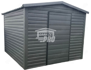 Gartenhaus 3x3m  Werkzeugschuppen Gartenschuppen Kleines Gartenhaus Anthrazit GP237