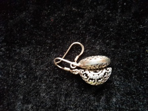 Halbmondförmige schöne Ohrringe aus 925 Silber Bild 5