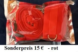 FETISCH: Bettfesselset 90 cm -200 cm Betten, schwaerz, Rot, Pink Bild 3