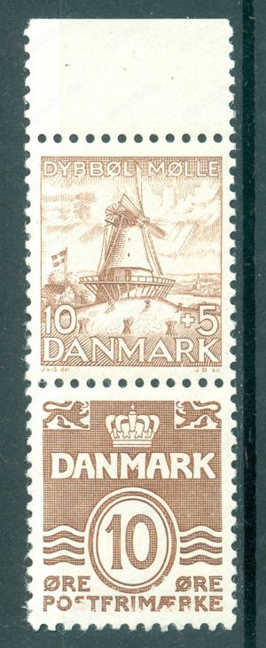 Dänemark postfrisches senkrechtes Paar, genau wie auf dem Bild zu sehen