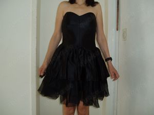 Schwarzes Kleid mit kurzem Jäckchen, Größe 40, für Parties, Feste und Bälle
