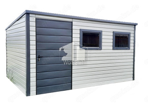 Gartenhaus 3,5x3m Schuppen für Garten Werkzeugschuppen Gartenschuppen Weiß Anthrazit ID176