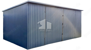 Blechgarage 6x5m Metallgarage Fertiggarage Stahlgarage Doppelgarage ID174