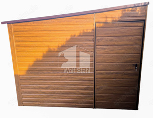  Gartenhaus Schuppen 3x2m Fertiggartenhaus Gerätehaus Schuppen  Helles Walnussholz Holzoptik GP276 