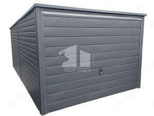 Blechgarage 3x5m Schwingtor Anthrazit Flachdach GP277
