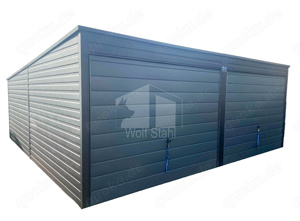 Blechgarage 6x6m - Doppelgarage Metallgarage Fertiggarage Günstige Preise Schnelle Lieferung GP279 