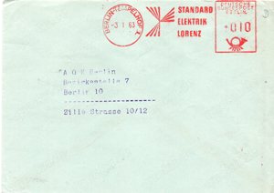 (0002) BERLIN-Tempelhof Alter AFS "SEL" 3.1.63 portofrei