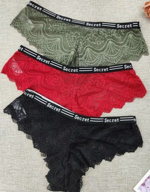 höschen Damen Frauen Unterwäsche M Tanga Slip String Rot Schwarz grün