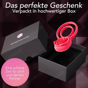 Penisring mit Vibration und Clitoris-Stimulation von Rosenquarz - NEU Bild 2