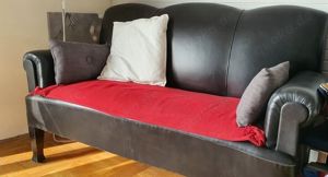 Ostfriesensofa Ostfriesen Sofa Schwarz Leder Antik Bild 4
