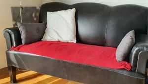 Ostfriesensofa Ostfriesen Sofa Schwarz Leder Antik Bild 3