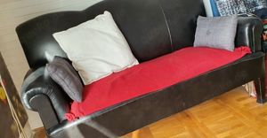 Ostfriesensofa Ostfriesen Sofa Schwarz Leder Antik Bild 2