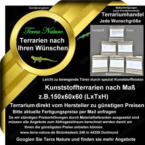 Forex Terrarium Kunststoffterrarium 150x60x60cm(LxTxH)