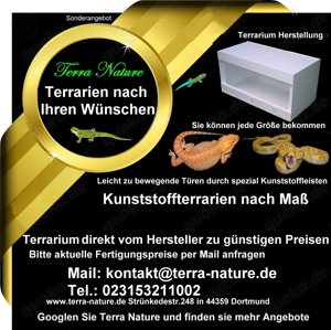 Forex Terrarium Kunststoffterrarium 120x60x80cm(LxTxH) Bild 10