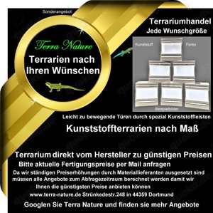 Forex Terrarium Kunststoffterrarium 150x60x60cm(LxTxH) Bild 8