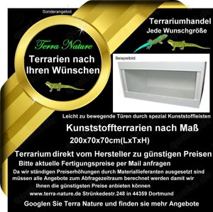 Forex Terrarium Kunststoffterrarium 60x60x120cm(LxTxH) Bild 8