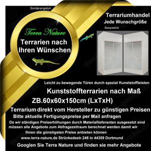 Forex Terrarium Kunststoffterrarium 120x60x80cm(LxTxH) Bild 6