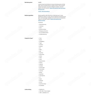 Mac Book Air 13 Zoll, Modell 2337, Farbe Gold, Festplatte 1TB SSD Bild 7