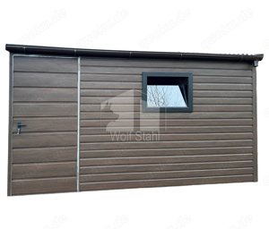 Gartenhaus in Holzoptik 4x3m Gartenschuppen Werkzeugschuppen Gartenhaus mit Garantie ID536