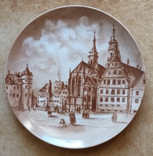 Wandteller Kaiser Porzellan Motiv Stuttgart