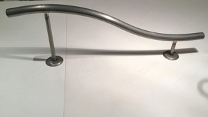 Metall Garderobenstange, grau beschichtet, gebraucht