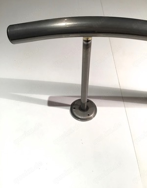 Metall Garderobenstange, grau beschichtet, gebraucht Bild 4
