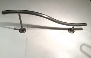 Metall Garderobenstange, grau beschichtet, gebraucht Bild 2