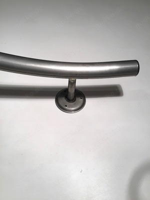 Metall Garderobenstange, grau beschichtet, gebraucht Bild 3