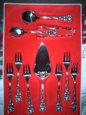 Vintage Edles Tortenheber-Set " Hildesheimer Rose " NEU