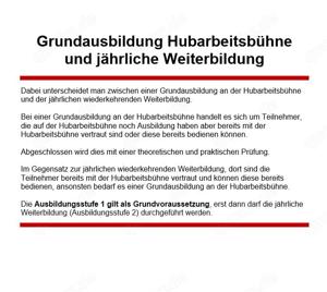 FSKop Hubarbeitsbühnen Lehrgang, Hubarbeitsbühnen Schulung, Arbeitsbühnenschein Bild 5