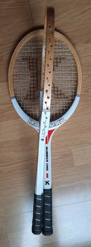 2 Vintage Tennisschläger aus Holz  Bild 3