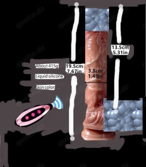 Riesiger Dildo-Vibratoren mit Heizung und drahtloser Fernbedienung.Nr.3  Bild 10