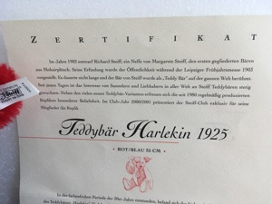 Steiff Club-Edition 2000 -  Harlekin 1925  Bild 3