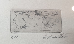 Original Harald Schmaußer - Geflügeltes Flusspferd 10 80 Bild 2
