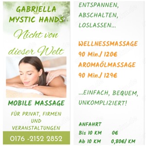 Wellness Mobile Massage. Auszeit für die Damen.