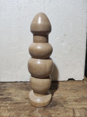 Plug   Dildo aus Buchen Holz